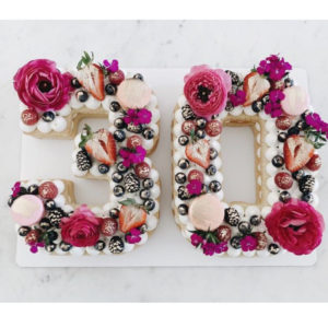 Signature LARGE Custom 2 Digit Numbers, 2 Letters and Large Custom Shapes Cookie Cakes