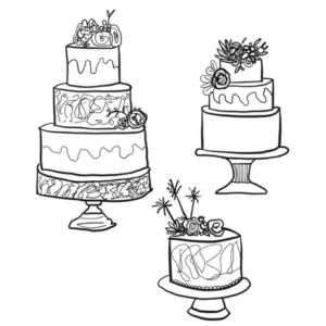 How To Draw Wedding Cake: Decoration Cake for Couples to Drawing Gifts   Step by Step Guide in 30 Illustrations Pages for Relaxation: Ochoa, Zara:  9798856432700: : Books